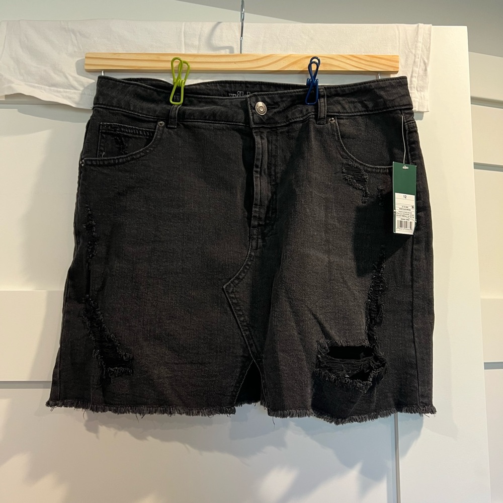 Black denim skirt from target, size 12